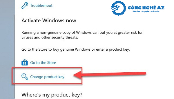 cach nhap product key win 10 pro vinh vien congngheaz 4