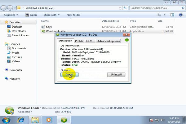 Cach active win7 bang windows loader congngheaz