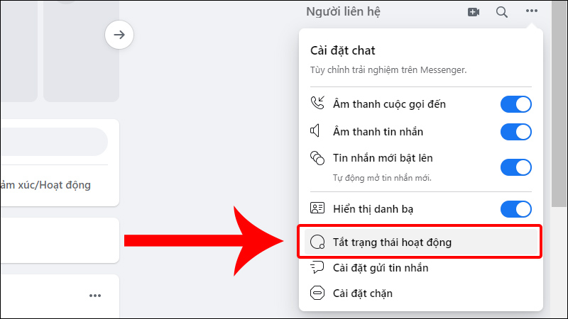 tat trang thai online tren facebook tren may tinh congngheaz 1