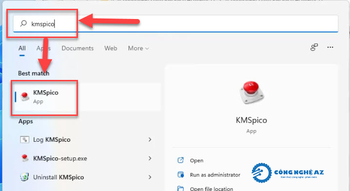 cach active win 11 bang kmspico congngheaz