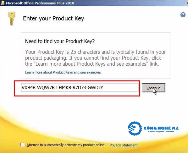 share product key office 2010 professional plus moi nhat congngheaz