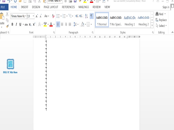 xoa trang trong word dellfcvietnam 2