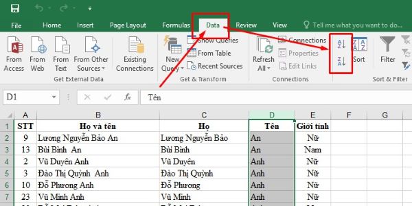cach sap xep ten theo abc trong excel congngheaz 4