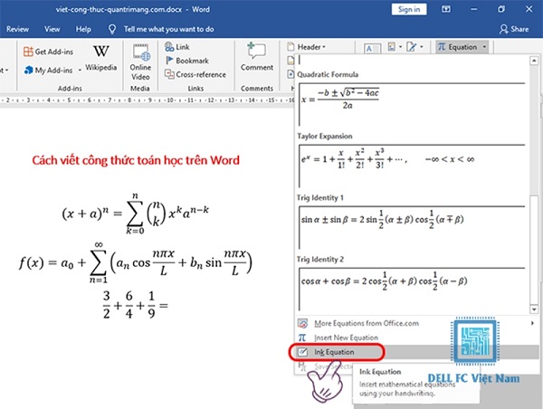 cach viet cong thuc trong word dellfcvietnam 2