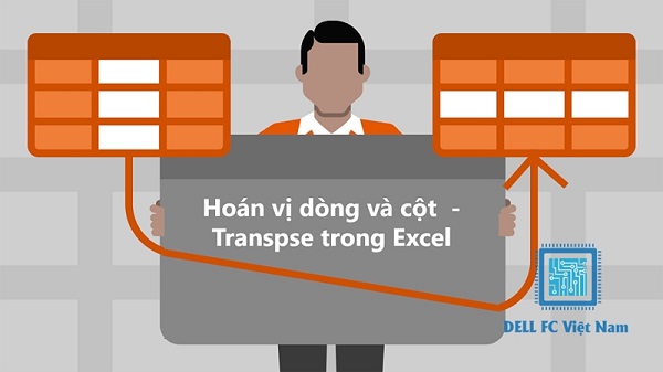 chuyển hàng thành cột trong excel