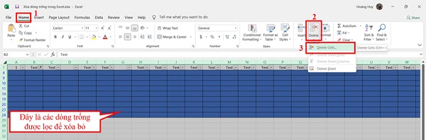 xoa dong trong trong excel dellfcvietnam 3