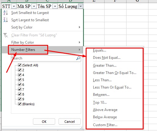 cach loc du lieu trong excel congngheaz 5