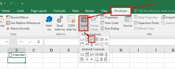 cach tao checkbox trong excel congngheaz 3