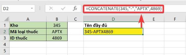 ham concatenate trong excel congngheaz 1